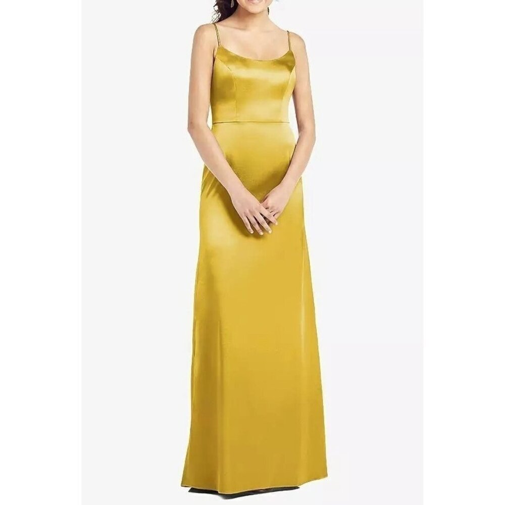Thread‎ Bridesmaid Size 2 Slim Spaghetti Strap V back Trumpet Gown Formal Dress